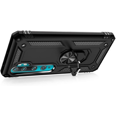 Ударопрочный чехол Serge Ring for Magnet для Xiaomi Mi Note 10 / Note 10 Pro / Note 10 Lite Черный