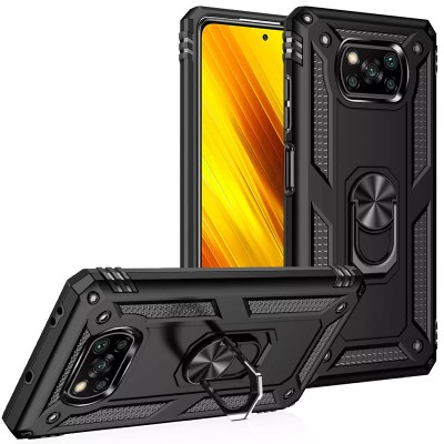 Ударопрочный чехол Serge Ring for Magnet для Xiaomi Poco X3 NFC / Poco X3 Pro Черный