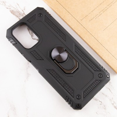 Ударопрочный чехол Serge Ring for Magnet для Xiaomi Redmi Note 11 (Global) / Note 11S Черный