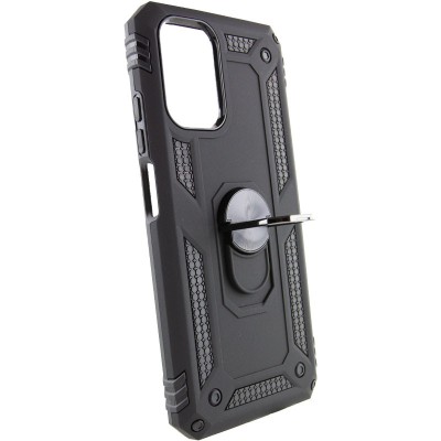 Ударопрочный чехол Serge Ring for Magnet для Xiaomi Redmi Note 11 (Global) / Note 11S Черный