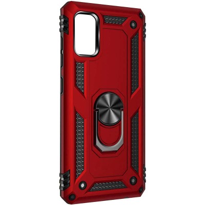 Ударопрочный чехол Serge Ring for Magnet для Xiaomi Redmi Note 9 4G / Redmi 9 Power / Redmi 9T Красный