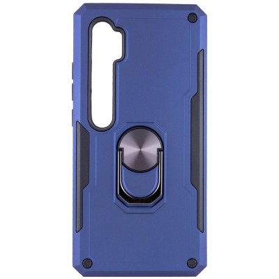 Ударопрочный чехол SG Ring Color магнитный держатель для Xiaomi Mi Note 10 / Note 10 Pro /Mi CC9 Pro Темно-синий