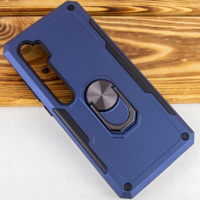 Ударопрочный чехол SG Ring Color магнитный держатель для Xiaomi Mi Note 10 / Note 10 Pro /Mi CC9 Pro Темно-синий