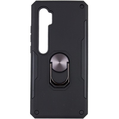 Ударопрочный чехол SG Ring Color магнитный держатель для Xiaomi Mi Note 10 / Note 10 Pro /Mi CC9 Pro Черный
