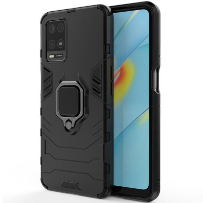 Ударопрочный чехол Transformer Ring for Magnet для Oppo A54 4G Черный / Soul Black Ударопрочный чехол Transformer Ring for Magnet для Oppo A54 4G Черный / Soul Black