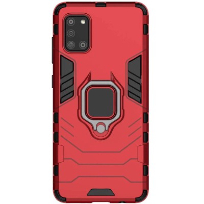 Ударопрочный чехол Transformer Ring for Magnet для Samsung Galaxy A31 Красный / Dante Red Ударопрочный чехол Transformer Ring for Magnet для Samsung Galaxy A31 Красный / Dante Red