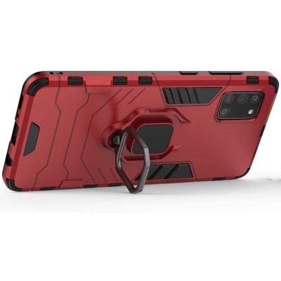 Ударопрочный чехол Transformer Ring for Magnet для Samsung Galaxy A31 Красный / Dante Red Ударопрочный чехол Transformer Ring for Magnet для Samsung Galaxy A31 Красный / Dante Red
