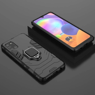 Ударопрочный чехол Transformer Ring for Magnet для Samsung Galaxy A31 Черный / Soul Black Ударопрочный чехол Transformer Ring for Magnet для Samsung Galaxy A31 Черный / Soul Black