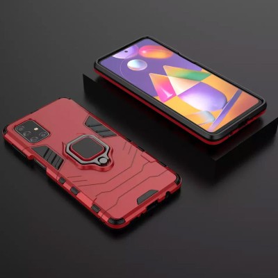Ударопрочный чехол Transformer Ring for Magnet для Samsung Galaxy M31s Красный / Dante Red Ударопрочный чехол Transformer Ring for Magnet для Samsung Galaxy M31s Красный / Dante Red