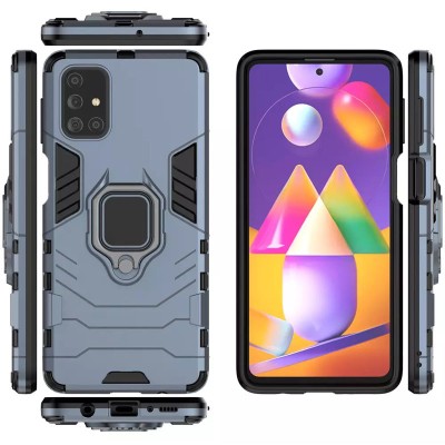 Ударопрочный чехол Transformer Ring for Magnet для Samsung Galaxy M31s Серый / Metal slate Ударопрочный чехол Transformer Ring for Magnet для Samsung Galaxy M31s Серый / Metal slate