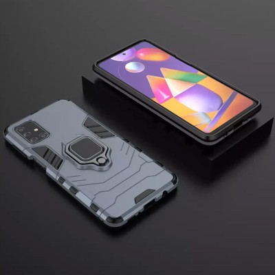 Ударопрочный чехол Transformer Ring for Magnet для Samsung Galaxy M31s Серый / Metal slate Ударопрочный чехол Transformer Ring for Magnet для Samsung Galaxy M31s Серый / Metal slate