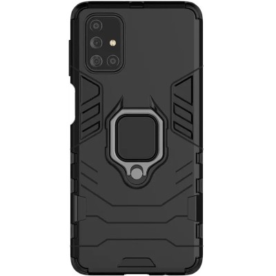 Ударопрочный чехол Transformer Ring for Magnet для Samsung Galaxy M31s Черный / Soul Black Ударопрочный чехол Transformer Ring for Magnet для Samsung Galaxy M31s Черный / Soul Black