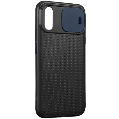 Чехол Camshield Black TPU со шторкой защищающей камеру для Apple iPhone X / XS (5.8") Черный / Синий Чехол Camshield Black TPU со шторкой защищающей камеру для Apple iPhone X / XS (5.8") Черный / Синий