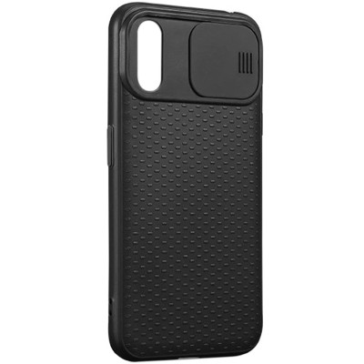 Чехол Camshield Black TPU со шторкой защищающей камеру для Apple iPhone X / XS (5.8") Черный / Черный Чехол Camshield Black TPU со шторкой защищающей камеру для Apple iPhone X / XS (5.8") Черный / Черный