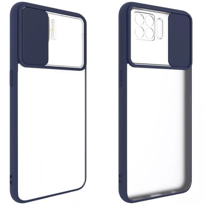 Чехол Camshield mate TPU со шторкой для камеры для Oppo Reno 5 Lite Синий Чехол Camshield mate TPU со шторкой для камеры для Oppo Reno 5 Lite Синий