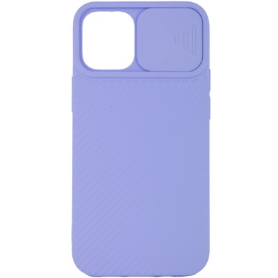 Чехол Camshield Square TPU со шторкой для камеры для Apple iPhone 12 Pro / 12 (6.1") Голубой Чехол Camshield Square TPU со шторкой для камеры для Apple iPhone 12 Pro / 12 (6.1") Голубой