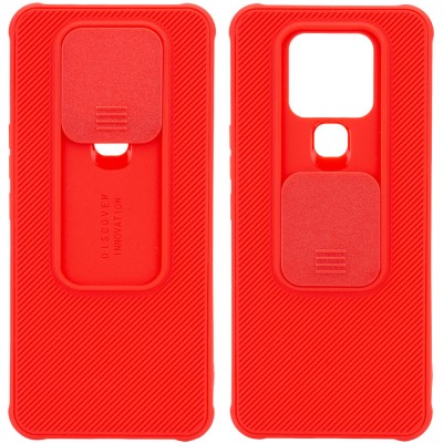 Чехол Camshield TPU со шторкой защищающей камеру для TECNO Camon 16 SE Красный Чехол Camshield TPU со шторкой защищающей камеру для TECNO Camon 16 SE Красный