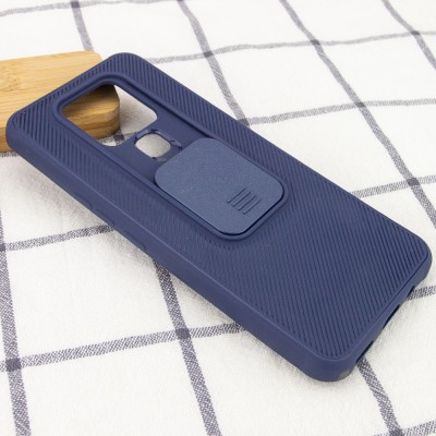 Чехол Camshield TPU со шторкой защищающей камеру для TECNO Camon 16 SE Синий