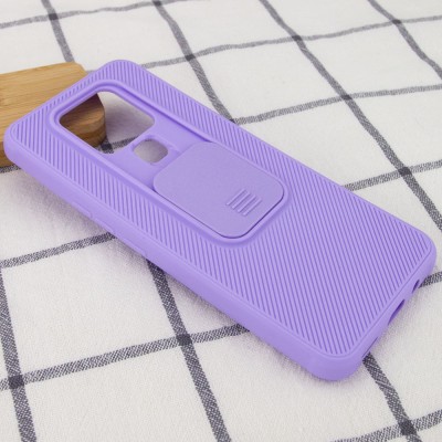 Чехол Camshield TPU со шторкой защищающей камеру для TECNO Camon 16 SE Сиреневый Чехол Camshield TPU со шторкой защищающей камеру для TECNO Camon 16 SE Сиреневый
