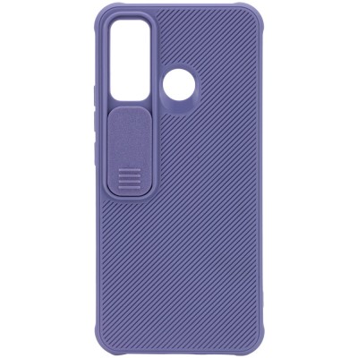 Чехол Camshield TPU со шторкой защищающей камеру для TECNO Spark 7 Серый / Lavender Gray