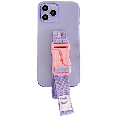 Чехол Handfree с цветным ремешком для Apple iPhone 11 Pro (5.8") Фиолетовый Чехол Handfree с цветным ремешком для Apple iPhone 11 Pro (5.8") Фиолетовый
