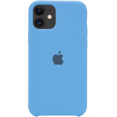 Чехол Silicone Case (AA) для Apple iPhone 11 (6.1") Голубой / Cornflower Чехол Silicone Case (AA) для Apple iPhone 11 (6.1") Голубой / Cornflower