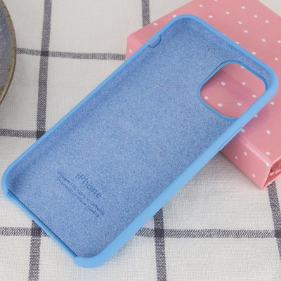 Чехол Silicone Case (AA) для Apple iPhone 11 (6.1") Голубой / Cornflower Чехол Silicone Case (AA) для Apple iPhone 11 (6.1") Голубой / Cornflower
