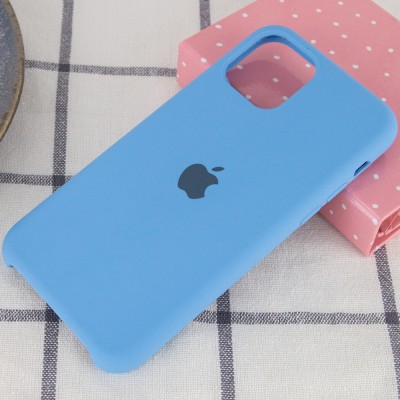 Чехол Silicone Case (AA) для Apple iPhone 11 (6.1") Голубой / Cornflower Чехол Silicone Case (AA) для Apple iPhone 11 (6.1") Голубой / Cornflower