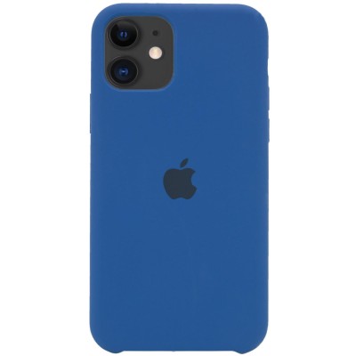 Чехол Silicone Case (AA) для Apple iPhone 11 (6.1") Синий / Navy Blue Чехол Silicone Case (AA) для Apple iPhone 11 (6.1") Синий / Navy Blue