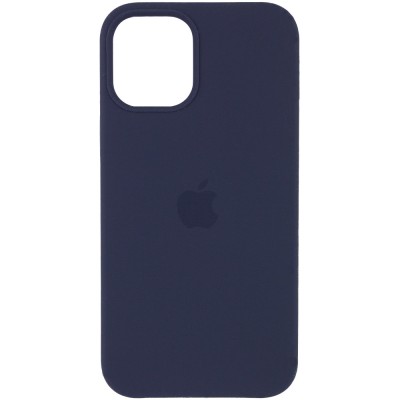 Чехол Silicone Case (AA) для Apple iPhone 12 Pro / 12 (6.1") Темно-синий / Midnight blue Чехол Silicone Case (AA) для Apple iPhone 12 Pro / 12 (6.1") Темно-синий / Midnight blue