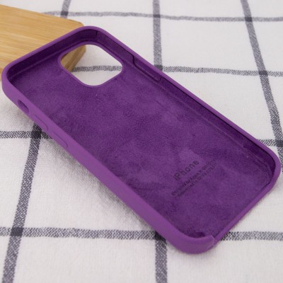 Чехол Silicone Case (AA) для Apple iPhone 12 Pro / 12 (6.1") Фиолетовый / Grape