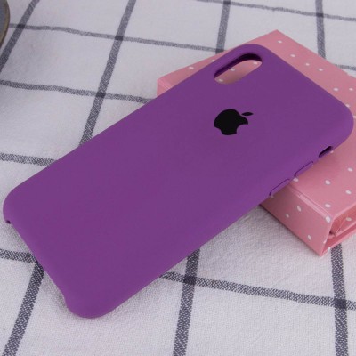 Чехол Silicone Case (AA) для Apple iPhone XR (6.1") Фиолетовый / Grape Чехол Silicone Case (AA) для Apple iPhone XR (6.1") Фиолетовый / Grape