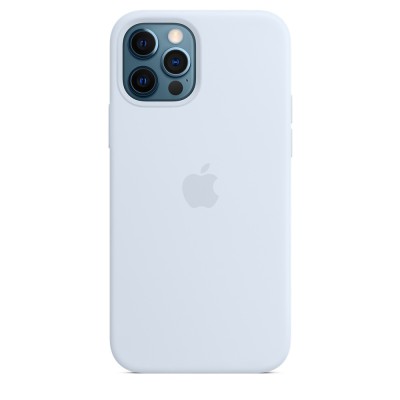 Чехол Silicone case (AAA) full with Magsafe для Apple iPhone 12 Pro / 12 (6.1") Голубой / Cloud Blue Чехол Silicone case (AAA) full with Magsafe для Apple iPhone 12 Pro / 12 (6.1") Голубой / Cloud Blue