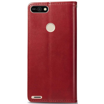 Кожаный чехол книжка GETMAN Gallant (PU) для TECNO POP 2F Красный - 1 Кожаный чехол книжка GETMAN Gallant (PU) для TECNO POP 2F Красный - 1