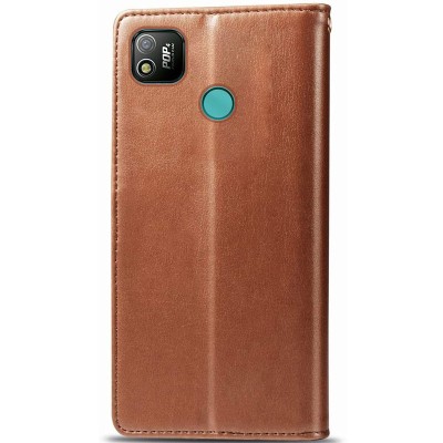 Кожаный чехол книжка GETMAN Gallant (PU) для TECNO POP 4 Коричневый - 3 Кожаный чехол книжка GETMAN Gallant (PU) для TECNO POP 4 Коричневый - 3