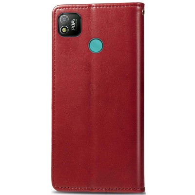Кожаный чехол книжка GETMAN Gallant (PU) для TECNO POP 4 Красный - 1 Кожаный чехол книжка GETMAN Gallant (PU) для TECNO POP 4 Красный - 1
