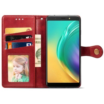 Кожаный чехол книжка GETMAN Gallant (PU) для TECNO POP 4 Красный - 2 Кожаный чехол книжка GETMAN Gallant (PU) для TECNO POP 4 Красный - 2