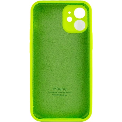 Чехол Silicone Case Full Camera Protective (AA) для Apple iPhone 12 mini (5.4") Салатовый / Neon green Чехол Silicone Case Full Camera Protective (AA) для Apple iPhone 12 mini (5.4") Салатовый / Neon green