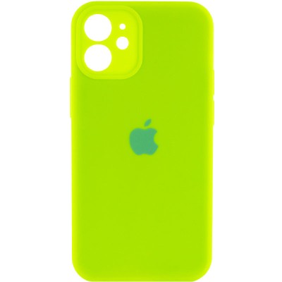 Чехол Silicone Case Full Camera Protective (AA) для Apple iPhone 12 mini (5.4") Салатовый / Neon green Чехол Silicone Case Full Camera Protective (AA) для Apple iPhone 12 mini (5.4") Салатовый / Neon green