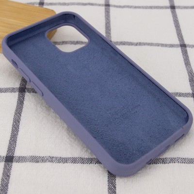 Чехол Silicone Case Full Protective (AA) для Apple iPhone 12 Pro / 12 (6.1") Серый / Lavender Gray Чехол Silicone Case Full Protective (AA) для Apple iPhone 12 Pro / 12 (6.1") Серый / Lavender Gray