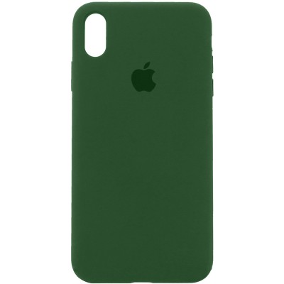 Чехол Silicone Case Full Protective (AA) для Apple iPhone X (5.8") / XS (5.8") Зеленый / Army green Чехол Silicone Case Full Protective (AA) для Apple iPhone X (5.8") / XS (5.8") Зеленый / Army green
