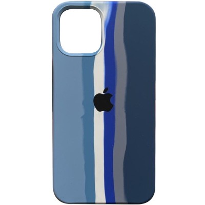 Чехол Silicone case Full Rainbow для Apple iPhone 12 Pro Max (6.7") Голубой / Синий Чехол Silicone case Full Rainbow для Apple iPhone 12 Pro Max (6.7") Голубой / Синий