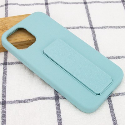 Чехол Silicone Case Hand Holder для Apple iPhone 12 mini (5.4") Бирюзовый / Ice Blue Чехол Silicone Case Hand Holder для Apple iPhone 12 mini (5.4") Бирюзовый / Ice Blue