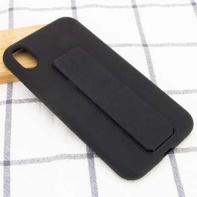 Чехол Silicone Case Hand Holder для Apple iPhone X / XS (5.8") Черный / Black Чехол Silicone Case Hand Holder для Apple iPhone X / XS (5.8") Черный / Black
