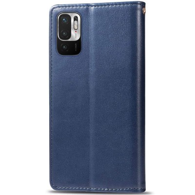 Кожаный чехол книжка GETMAN Gallant (PU) для Xiaomi Redmi Note 10 5G / Poco M3 Pro Синий - 2 Кожаный чехол книжка GETMAN Gallant (PU) для Xiaomi Redmi Note 10 5G / Poco M3 Pro Синий - 2