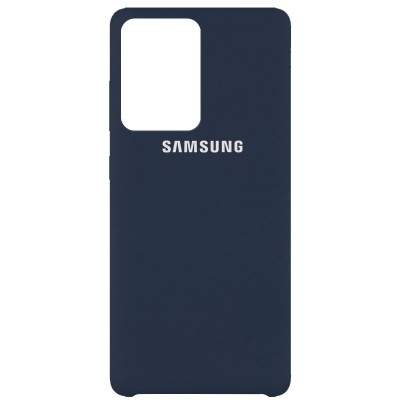 Чехол Silicone Cover (AAA) для Samsung Galaxy S20 Ultra Синий / Midnight blue Чехол Silicone Cover (AAA) для Samsung Galaxy S20 Ultra Синий / Midnight blue