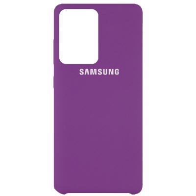 Чехол Silicone Cover (AAA) для Samsung Galaxy S20 Ultra Фиолетовый / Grape Чехол Silicone Cover (AAA) для Samsung Galaxy S20 Ultra Фиолетовый / Grape