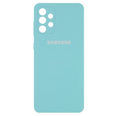 Чехол Silicone Cover Full Camera (AA) для Samsung Galaxy A52 4G / A52 5G / A52s Бирюзовый / Ice Blue Чехол Silicone Cover Full Camera (AA) для Samsung Galaxy A52 4G / A52 5G / A52s Бирюзовый / Ice Blue