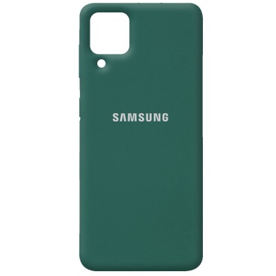 Чехол Silicone Cover Full Protective (AA) для Samsung Galaxy A12 / M12 Зеленый / Pine green Чехол Silicone Cover Full Protective (AA) для Samsung Galaxy A12 / M12 Зеленый / Pine green