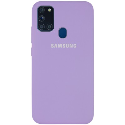 Чехол Silicone Cover Full Protective (AA) для Samsung Galaxy A21s Сиреневый / Dasheen Чехол Silicone Cover Full Protective (AA) для Samsung Galaxy A21s Сиреневый / Dasheen